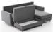 Canapé d'angle convertible avec pouf coffre tissu gris Melano 210 cm - Photo n°14
