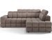 Canapé d'angle convertible BOKER en tissu avec coffre de rangement et têtières réglables - 296 cm - Photo n°1