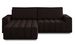 Canapé d’angle convertible BOZEN en tissu bouclette capitonné avec coffre – 250 cm - Photo n°1