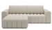 Canapé d’angle convertible BOZEN en tissu bouclette capitonné avec coffre – 250 cm - Photo n°1