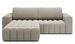 Canapé d’angle convertible BOZEN en tissu bouclette capitonné avec coffre – 250 cm - Photo n°1