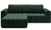 Canapé d’angle convertible BOZEN en velours capitonné avec coffre – 250 cm - Photo n°1