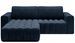 Canapé d’angle convertible BOZEN en velours capitonné avec coffre – 250 cm - Photo n°1