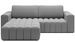 Canapé d’angle convertible BOZEN en velours capitonné avec coffre – 250 cm - Photo n°1