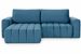 Canapé d’angle convertible BOZEN en velours capitonné avec coffre – 250 cm - Photo n°1