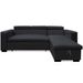 Canapé d'angle convertible coffre et têtières relevables Noir MYA - Photo n°1