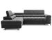 Canapé d'angle convertible en tissu appuis-tête réglables LUCCINO - Coffre et pieds métal noir - Photo n°1