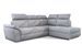 Canapé d'angle convertible en tissu KEPITA - Appuis-tête réglables et rangement - Photo n°1
