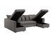 Canapé d’angle convertible et panoramique tissu gris Dina - Photo n°8
