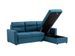 Canapé d'angle convertible et réversible avec coffre tissu bleu pétrole Jane 242 cm - Photo n°8