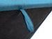 Canapé d'angle convertible et réversible avec coffre tissu bleu pétrole Jane 242 cm - Photo n°13