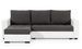 Canapé d'angle convertible et réversible simili cuir blanc et noir Zelly - Photo n°1