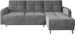 Canapé d'angle convertible et réversible tissu KINDO - Pieds bois clair - Photo n°1