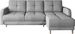 Canapé d'angle convertible et réversible tissu KINDO - Pieds bois clair - Photo n°1
