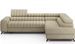 Canapé d’angle convertible KANDO en tissu texturé – 269 cm - Photo n°1