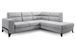 Canapé d’angle convertible KAZAL en tissu avec têtières réglables et pieds en acier noir – 277 cm - Photo n°1