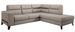 Canapé d’angle convertible KAZAL en tissu avec têtières réglables et pieds en acier noir – 277 cm - Photo n°1