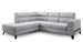 Canapé d’angle convertible KAZAL en tissu avec têtières réglables et pieds en acier noir – 277 cm - Photo n°1