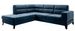 Canapé d’angle convertible KAZAL en tissu avec têtières réglables et pieds en acier noir – 277 cm - Photo n°1
