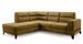 Canapé d’angle convertible KAZAL en tissu avec têtières réglables et pieds en acier noir – 277 cm - Photo n°1