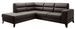 Canapé d’angle convertible KAZAL en tissu avec têtières réglables et pieds en acier noir – 277 cm - Photo n°1