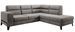 Canapé d’angle convertible KAZAL en velours avec dossiers réglables et pieds en acier noir – 277 cm - Photo n°1