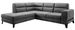 Canapé d’angle convertible KAZAL en velours avec dossiers réglables et pieds en acier noir – 277 cm - Photo n°1