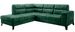 Canapé d’angle convertible KAZAL en velours avec dossiers réglables et pieds en acier noir – 277 cm - Photo n°1