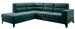 Canapé d’angle convertible KAZAL en velours avec dossiers réglables et pieds en acier noir – 277 cm - Photo n°1