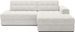 Canapé d’angle convertible KELLY en tissu bouclette avec coffre – 240 cm - Photo n°1