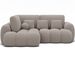 Canapé d'angle convertible KOZON en tissu bouclette avec coffre de rangement - 267 cm - Photo n°1
