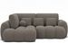 Canapé d'angle convertible KOZON en tissu bouclette avec coffre de rangement - 267 cm - Photo n°1