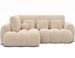 Canapé d'angle convertible KOZON en tissu chenille avec coffre de rangement - 267 cm - Photo n°1