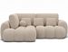 Canapé d'angle convertible KOZON en velours avec coffre de rangement - 267 cm - Photo n°1