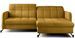Canapé d’angle convertible LORI en velours avec coffre de rangement – 225 cm - Photo n°1