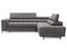 Canapé d’angle convertible LUCCINO en tissu avec coffre, têtières réglables et pieds en métal noir – 276 cm - Photo n°1