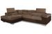 Canapé d’angle convertible MARKA en tissu et simili cuir – 272 cm - Photo n°1