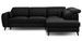 Canapé d’angle convertible NOBLESSE en tissu avec coffre et pieds en bois noir – 265 cm - Photo n°1