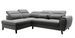 Canapé d’angle convertible NOBLESSE en tissu avec coffre et pieds en bois noir – 265 cm - Photo n°1