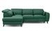 Canapé d’angle convertible NOBLESSE en tissu avec coffre et pieds en bois noir – 265 cm - Photo n°1