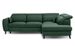 Canapé d’angle convertible NOBLESSE en velours avec coffre et pieds en bois noir – 265 cm - Photo n°1