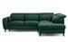 Canapé d’angle convertible NOBLESSE en velours avec coffre et pieds en bois noir – 265 cm - Photo n°1