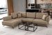 Canapé d'angle convertible SAVARY en tissu avec coffre de rangement - 280 cm - Photo n°1