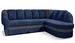 Canapé d'angle convertible SUNDY en velours avec coffre de rangement - 250 cm - Photo n°1