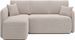 Canapé d’angle convertible TAKIN en tissu côtelé avec coffre – 206 cm - Photo n°1
