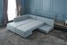 Canapé d'angle convertible tissu bleu clair Divona 282 cm - Photo n°11