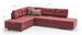Canapé d'angle convertible tissu bordeaux Divona 282 cm - Photo n°1