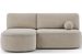 Canapé d’angle convertible VERNA en tissu – 220 cm - Photo n°1