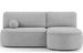 Canapé d’angle convertible VERNA en tissu – 220 cm - Photo n°1