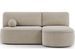 Canapé d’angle convertible VERNA en tissu – 220 cm - Photo n°1